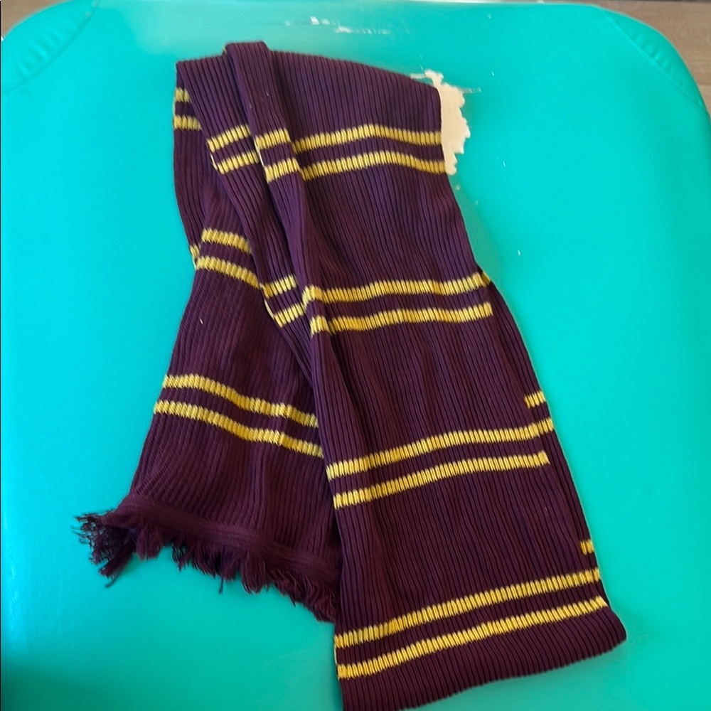 Striped Purple and Yellow Scarf